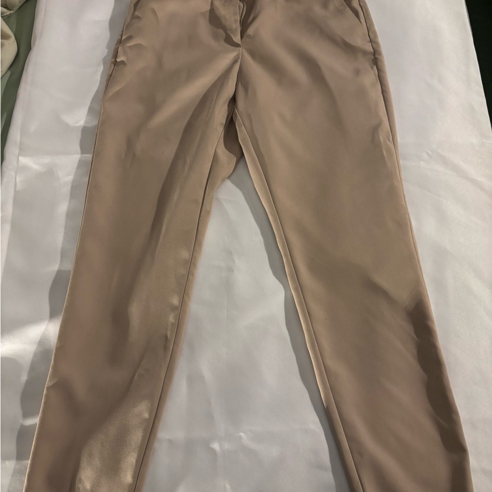 Women Khaki Straight Leg Slacks Pants